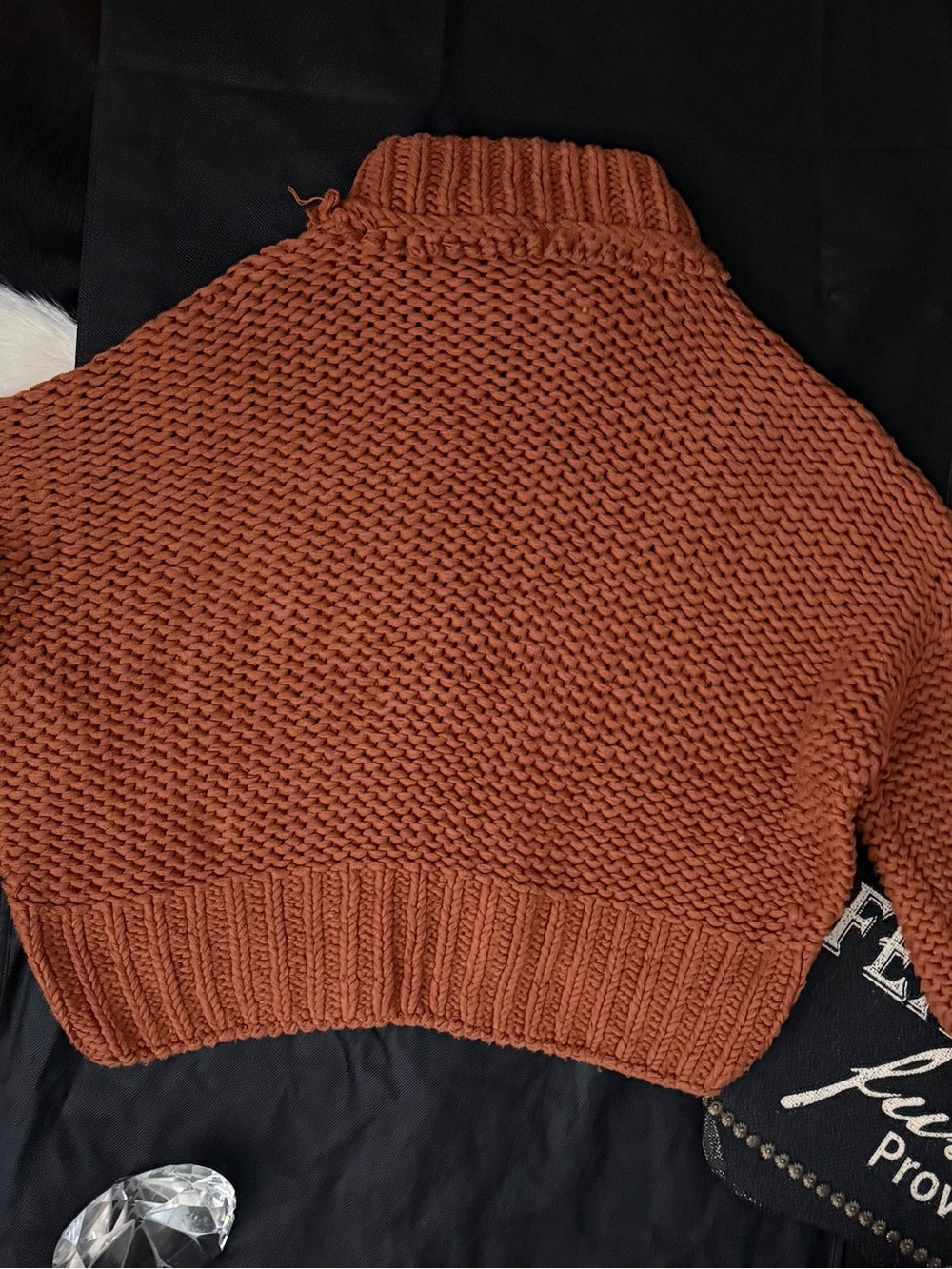 Free People Chunky Turtleneck Sweater in Rust - Picture 2 of 2